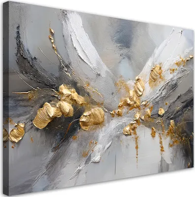 Produktbild von Leinwandbild Gold Glamouröse Abstraktion 100x70 Feeby Gold bild für die wand bereit zum aufhängen