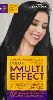 Zdjęcie produktu dla Joanna Multi Effect Szamponetka Koloryzująca Hebanowa Czerń 35G