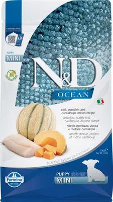 Produktbild von Farmina N&D Mini Melone Fisch Kürbis Kabeljau Futter 2,5 kg