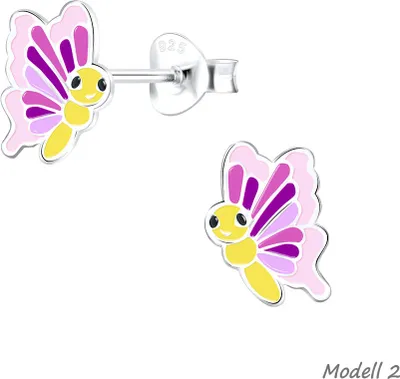 Produktbild von Schmetterling Ohrstecker: Kinder Ohrringe Silber 925 Modell 2