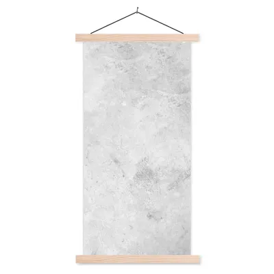 Produktbild von MuchoWow® Textilposter Marmor - Textur - Grau - Marmoroptik 60x120 cm mit holzfarbenen Rahmen - Holz