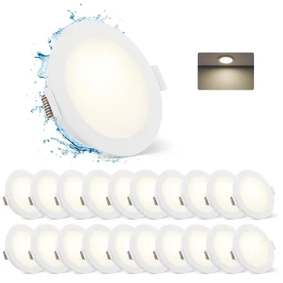 Produktbild von Gr4tec Einbaustrahler LED IP65, 5W Spots 230V Neutralweiß, 20er Set