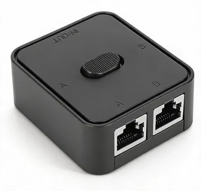 Productafbeelding van 2-poorts Gigabit-netwerkswitch, 10/100/1000 Mbps POE-extenderschakelaar - Ethernet-repeateradapter
