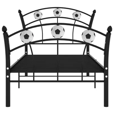 Produktbild von "2026 Aktion"Bettgestell Fußball-Design/Bettrahmen - CLORIS - Einzelbett - Kinderbett Schwarz Metall 90x200 cm - Einfache Montage -  - DEMöbel9366186