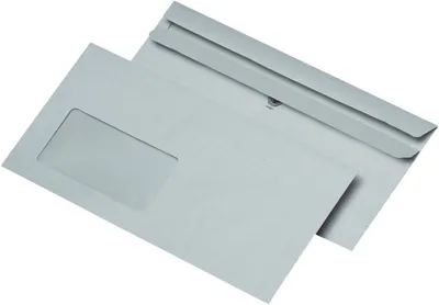 Obrázok produktu pre mayer-network 30005366 Obálky recyklované - DIN dlhé (220x110 mm), s okienkom, samolepiace, 75g/m2, 1 000 ks