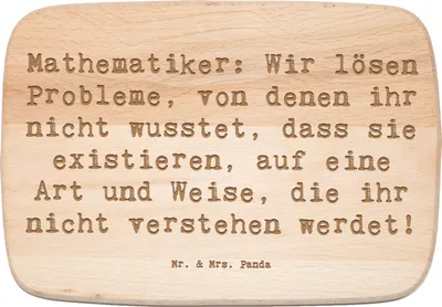 Produktbild von Mr. & Mrs. Panda Frühstücksbrett Holz Spruch Mathematiker Magie - Transparent - Geschenk, Leidenschaft, Mathe-Leidenschaft, analytisches Denken, Holzbrett, Berufe, Beruf
