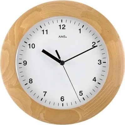 Zdjęcie produktu dla Zegar ścienny sterowany radiowo nowoczesny Średnica: 31 cm - AMS Model: 5904/18