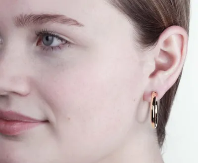 Immagine prodotto di Ohrringe Ohrclip da donna, placcati in oro, diametro 25 mm, gioielli per le orecchie