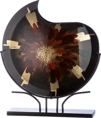 Produktbild von Casablanca by Gilde Glasart runde Dekovase Doré, handbemalt H. 47,5 cm,44662