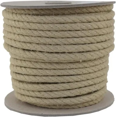 Produktbild von Polyhanfseil - Poly-Hanfseil Kunsthanf Durchmesser 8 mm - 25 Meter auf Scheibenspule - 100% Polypropylen 4 schäftig gedreht