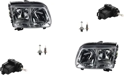 Zdjęcie produktu dla Johns, reflektory pasujące do VW Polo 6N 99-01 zestaw + H7 H1 lewy prawy z siłownikiem