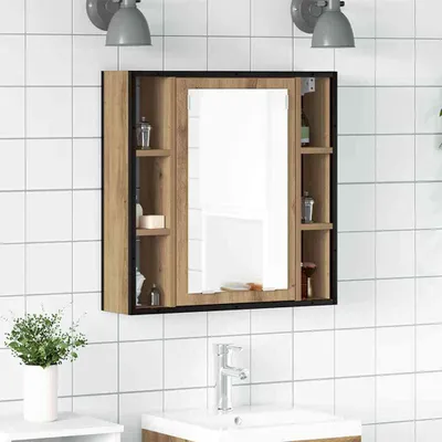 Produktbild von Möbel Bad-Spiegelschrank Artisan-Eiche 60x16x60cm Holzwerkstoff - Badspiegel 862227