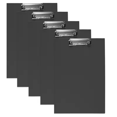 Produktbild von 10 Stück DIN A4 Klemmbretter Schreibbrett Schreibunterlage Klemmmappe Schreibplatte Schwarz