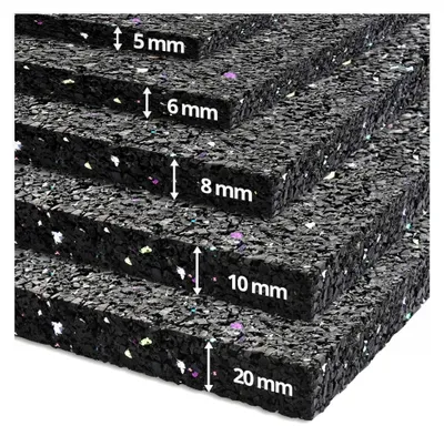 Produktbild von Anti-Vibrationsmatte für Waschmaschinen - Schallschutzmatte, Dickes Gummi, Schall- und Stoßdämpfend, Dicke: 8 mm, 125 x 150 cm