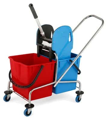 Produktbild von Axis Line Doppelfahrwagen Reinigungswagen 17 Liter Chrom
