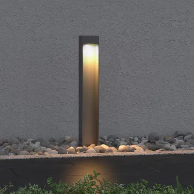 Image de doporro Lampe LED sur Pied Extérieure 5W avec LED Lampe Jardin Étanche IP65 3000K Light Extérieure Gris 6x6x40cm Design BaldersLights