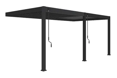 Obrázok produktu pre Pergola bioklimatická Rojaplast Intro Plus 600 x 300 x 255 cm do steny antracit