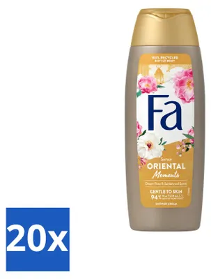 Produktbild von 20 x Fa Oriental Moments Douchecreme - Wüstenrose & Sandelholz - 250 ml - Vorteilspackung - 20 Stücke