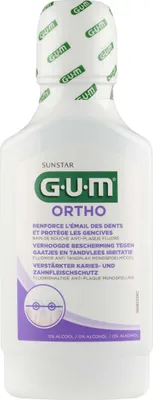 Produktbild von GUM Ortho, 300 ml, Aloe Vera, Bisabolol, Ingwer, Flasche, 1 Stück(e)