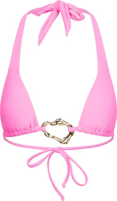 Produktbild von Moda Minx Bikinioberteil IRREGULAR HOOP SINGLE HOOP TRIANGLE TOP mit edlem Schmuckelement Barbie Pink S