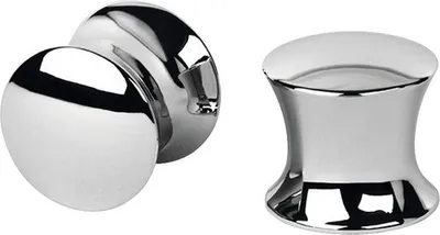 Produktbild von Knopfgriff aus Metall verchromt für Duschabtrennungen mit 6 mm Bohrloch