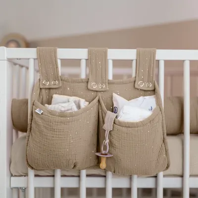 Produktbild von Bett-Organizer für Kinderbett - Tasche für Spielzeug & Bücher