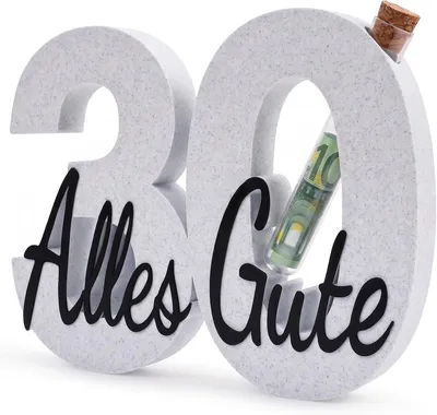Productafbeelding van 30e verjaardagscadeau - 3D-print geldgeschenk verjaardag