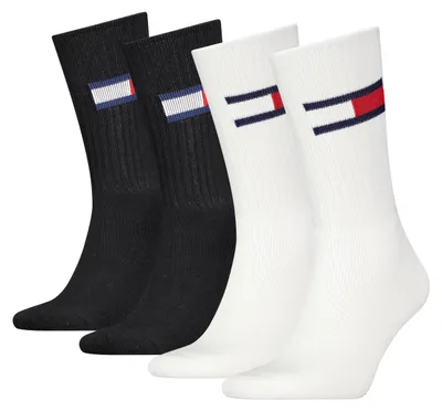 Zdjęcie produktu dla Skarpety uni  TOMMY HILFIGER, zestaw 4 sztuk - Sock 4P Iconic ECOM black/white 35-38
