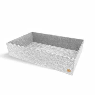 Produktbild von Aufbewahrungsbox CLEAN Filz 36 x 56 x 12,5 cm ohne Deckel in hellgrau meliert