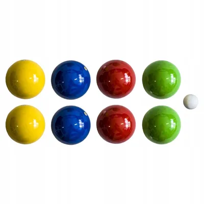 Obrázok produktu pre Drevené Loptičky Na Hru Boule Set 8 Loptičiek Boule Loptičky 70 Mm