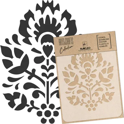 Produktbild von Malschablone für Handwerk A5 15x21cm, Polnischen Volks Ornament Muster, Wiederverwendbare Kunststoff DIY & Scrapbooking Zeichenschablone