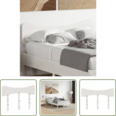 Produktbild von The Living Store Kopfteil Weiß 135 cm Massivholz Kiefer