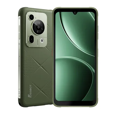 Image de FOSSIBOT F112 PRO Smartphone – Android, 256 Go, 8 Go de RAM, écran 6,88 pouces, MediaTek Dimensity 6300 mAh, 7150 mAh – Vert