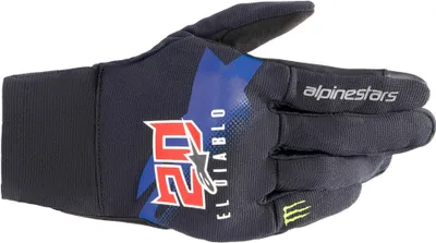 Zdjęcie produktu dla Rękawice motocyklowe Alpinestars FQ20 Reef Monster, czarny/niebieski/czerwony, M