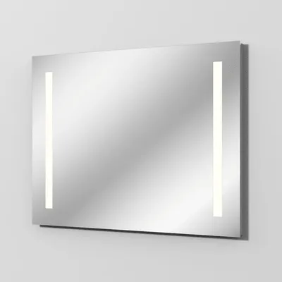 Productafbeelding van Sanipa Reflection spiegel voor de badkamer, model LUCY 80, met warmwit LED-verlichting en afmetingen 80 x 60 cm