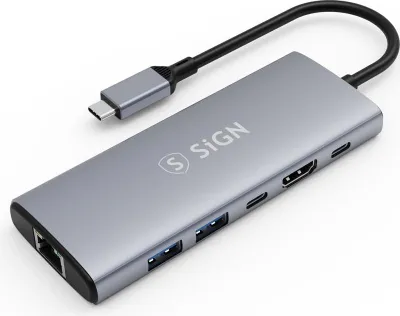 Immagine prodotto di SiGN HUB USB-C a USB-A / USB-C / HDMI / RJ45