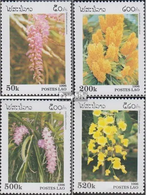 Produktbild von Briefmarken Laos 1996 Mi 1534-1537 (kompl.Ausg.) gestempelt Orchideen