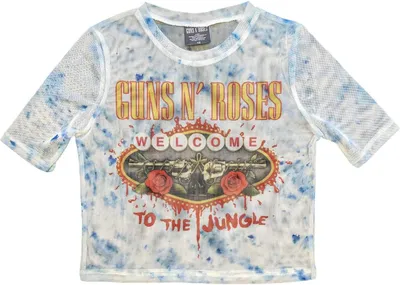 Produktbild von Guns N Roses - "Welcome To The Jungle LV" Kurzes Top für Damen RO5766 (XS) (Weiß)