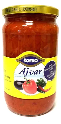 Image de Sofko Ajvar Poivron et aubergine Préparation de légumes le classique 2650ml