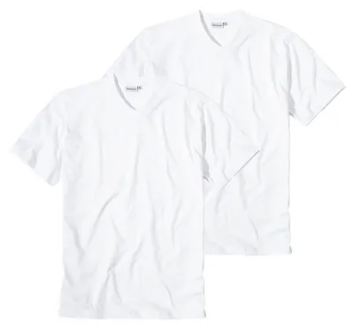 Produktbild von GÖTZBURG Herren T-Shirt, kurzarm, Baumwolle, Single Jersey, weiß uni, 2er Pack Größe: XXL