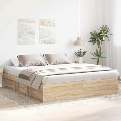 Produktbild von vidaXL Bettgestell Sonoma-Eiche 180x200 cm