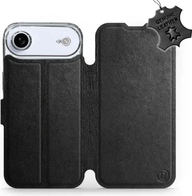 Produktbild von Echtleder Handyhülle für iPhone Air, Mobiwear Leather, Schwarz