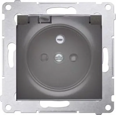Immagine prodotto di Presa 250 V Simon 54 premium IP44 con modulo schermo antracite/tr