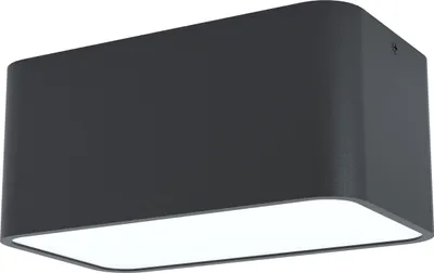 Produktbild von EGLO Deckenlampe Grimasola, 2 flammige Aufbauleuchte aus Aluminium, Stahl und Kunststoff, Deckenleuchte in Schwarz, Weiß, Aufbaulampe mit E27, L 24 cm