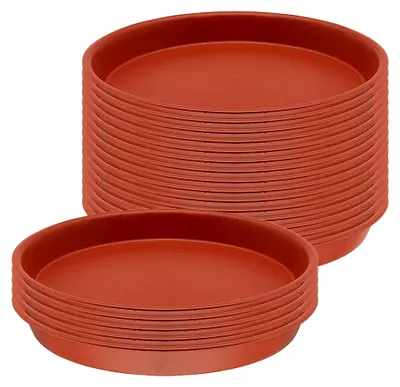 Produktbild von 20 Stück 30 cm Blumentopf Untersetzer Rot, Rund Pflanzentopf Untertasse, Kunststoff Blumenuntersetzer für Innen Außenbereich Garten