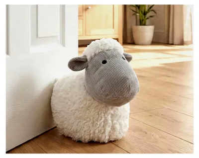 Produktbild von Türstopper Schaf Lämmchen schwer Stoff Sack Dekoschaf Fensterstopper 1kg – Türpuffer
