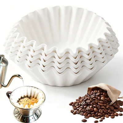 Kaffeefilter 100 Stück, 80/200 mm, weiß, Papier