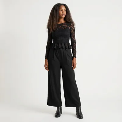 Produktbild von Freizeithose OriginalYou Damen Culotte Softsilk-Jersey bequeme Stoffhose 40-44