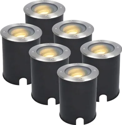 Produktbild von hoftronic LED Bodeneinbaustrahler 6x 4W GU10 345lm 2700K IP67 Edelstahl