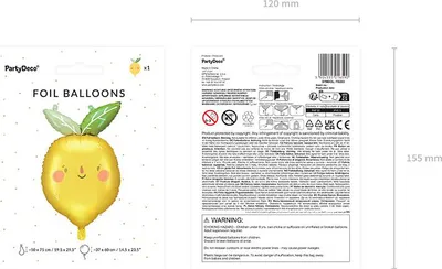 Produktbild von PartyDeco FB203, Spielzeugballon, Folie, Mehrfarbig, Abbildung, Party, Abbildung